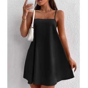 Petite Black Casual Cami Dress